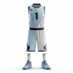Ensemble de shorts de football et de basket-ball sans manches, uniforme de basket-ball à col en V, tenue d'équipe, costume de football réversible sans manches - Product Image 1