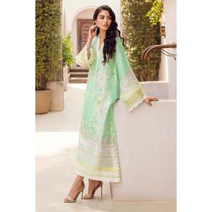 Tissu en mousseline de soie vert marine pour robes printemps-été - Product Image 2