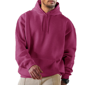 Qualité supérieure solide respirant unisexe lourd coton polaire 300 GSM hiver pull à capuche sweat avec poche - Product Image 1