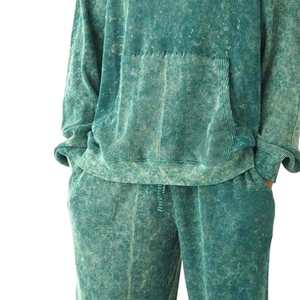 Nuevo Chándal Deportivo Informal de Algodón para Hombre, Lavado Ácido, Color Sólido, Ropa de Calle, OEM - Product Image 3