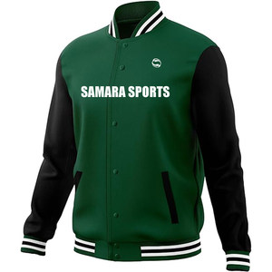 Chaqueta Varsity de Invierno con Cuello Alto y Bordado Personalizado para Hombre, con Logotipo Frontal, Corte Holgado, Nueva Llegada - Product Image 2