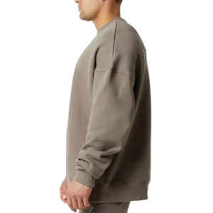 Sudadera con logotipo personalizado de alta calidad, cuello redondo suelto de otoño e invierno para hombres, Camiseta deportiva sencilla e informal de manga larga - Product Image 3