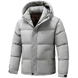 Hood Men Bubble Puffer Coat Diseño de invierno Moda a prueba de viento Abrigo impermeable Custom Puffer Cotton Fleece Solid Winter - Product Image 2