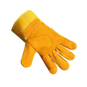 Gants de travail en cuir de vache robuste, gants de sécurité pour la construction industrielle avec fonction antidérapante - Product Image 6