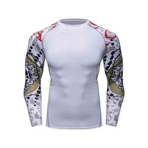 Men's Half Sleeve Rush Guard Stretch Fitness Quick Dry Short Sleeve Rash Guard <b>Swim</b> Wear Rash Guard - Product Image 2