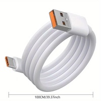 Câble de charge USB Type C super rapide 6A pour ordinateur IOS, écouteurs, câble de charge pour téléphone portable 3A en cuivre pur avec gaine en PVC