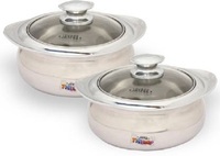Casserole isotherme King International en acier inoxydable, ensemble de casseroles à double paroi, boîte à lunch bento, chauffe-plat