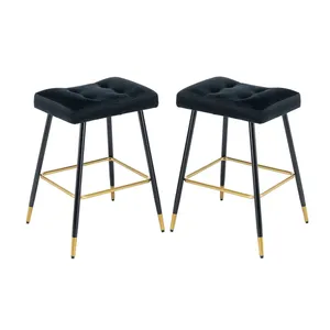 Housse de sac moderne en faux cuir souple pour pouf tabourets en métal personnalisés pour la maison ou l'hôtel pour le salon salle à manger vente en gros - Product Image 5