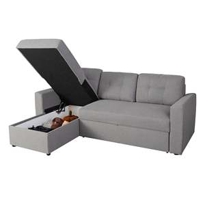 Nola Modern 3-Seater Convertible <b>Sofa</b> <b>Bed</b> W/ Storage Chaise Wooden <b>Frame</b> Extendable & Reclining for Living Room - Product Image 6