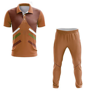 Uniforme de Cricket Unisex Personalizado con Logotipo Más Vendido / Nuevo Diseño de Manga Corta Transpirable de Secado Rápido 100% Poliéster - Product Image 1