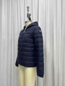 Buy Men's Solid Color <b>Hooded</b> Puffer <b>Jacket</b> <b>Padded</b> Plus Size Winter Reversible Breathable Zippered Front Logo - Product Image 2