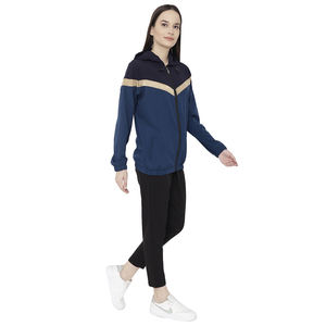 Sudaderas con capucha y pantalones acampanados con cremallera informal y holgada a la moda para mujer, ropa de mujer con logotipo personalizado para otoño de 2025, chándales para mujer - Product Image 4
