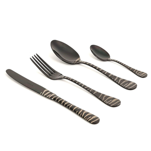 Ensemble de couverts en acier inoxydable de qualité alimentaire de style minimaliste pour le marché occidental et européen - Product Image 1