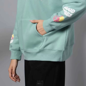 Sweat-shirts oversize pour femmes, style vintage, en toile 100% coton, imprimés, coupe-vent, imperméables, pour l'hiver, avec badge sur le devant - Product Image 6