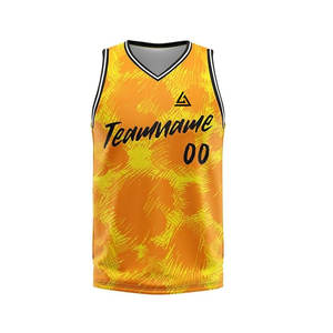 T-shirt 100% coton pour homme, short de basket-ball réversible à la mode de haute qualité, coupe ample, imprimé, motif uni - Product Image 2