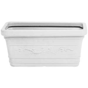Portabottiglie rettangolare con decorazioni a festoni, bianco, 100 cm - Product Image 1