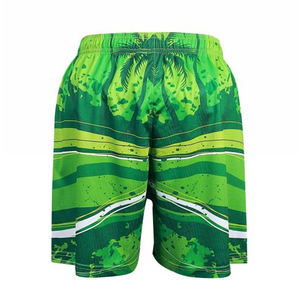 Short en maille de gymnastique pour hommes à séchage rapide respirant en coton polyester imprimé Short de planche à sublimation Logo personnalisé taille haute Vintage - Product Image 2