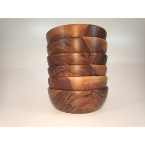 Cuenco de madera para servir ensalada hecho a mano de venta de fábrica, vajilla de nuevo estilo a precio mayorista - Product Image 2