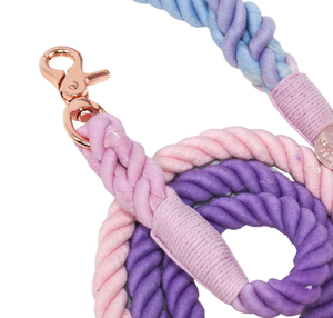 Light Pink Cotton Rope Dog <b>Leash</b>, Blue Dog Walking, Ombre Rope Dog <b>Leash</b> Rope <b>Leash</b> - Ombre Dog <b>Leash</b> - Dog Lead - Product Image 1