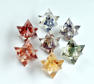 Conjunto De 7 Chakra Orgone Merkaba Star Para Orgone Healing Reiki Healing Chakra Merkaba Orgone Merkaba Star Set - Product Image 2