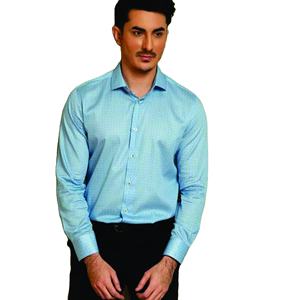 เสื้อทำงานผู้ชายสีทึบเสื้อเชิ้ตลำลองแขนยาวไซส์ใหญ่ - Product Image 1