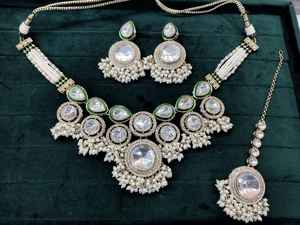 Collar étnico Chapado en sombra para pendientes de araña de boda con material de aleación de piedras de circón - Product Image 2