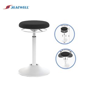 Tabouret de bar multifonctionnel noir pour îlot de cuisine - Product Image 1