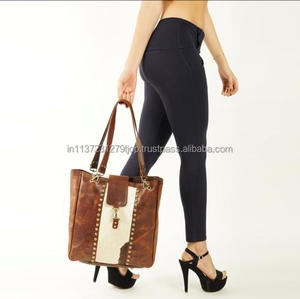 Sac à main en cuir pour femmes, fourre-tout en fourrure élégante, fait à la main, nouveau Style de Shopping pour femmes - Product Image 2
