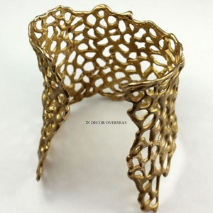 Anneaux de serviette de mariage de luxe uniques et élégants de qualité supérieure, fabriqués en métal plaqué or de qualité supérieure, provenant d'Inde - Product Image 3