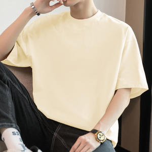 Camiseta de manga corta cómoda informal para hombre 100% algodón cuello redondo estilo juvenil con patrón de letras - Product Image 3