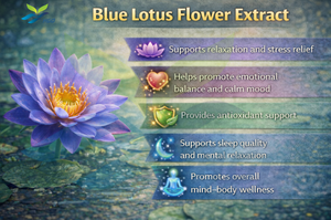 HGO Fournisseur direct d'usine d'extrait de fleur de lotus bleu pur naturel, qualité alimentaire, spécification 5:1 10:1 20:1 Ratio d'extrait - Product Image 5