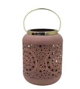 Lanterne suspendue en fer aquatique de luxe, style classique, porte-bougie fait main personnalisé, magnifique décoration d'intérieur en métal, portable - Product Image 4