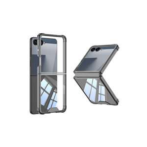 Étui de protection pliable en verre trempé noir de qualité supérieure pour Samsung Galaxy Z Flip 7 Plus, avec protection en silicone pour téléphone - Product Image 1
