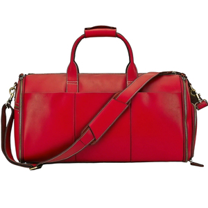 Wholesale Custom Vintage Leather Duffel Bag Convertible Luxury Underseat Foldable Travel Tote Bags - Product Image 2