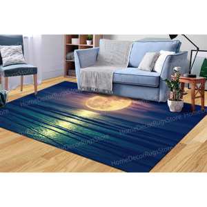 Tapis imprimé motif lune - Petit, grand, bureau, salle à manger, tapis gobelin - Product Image 1
