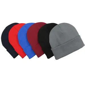 帽子冬季针织帽运动袖口黑色和红色豆豆绒球优质定制