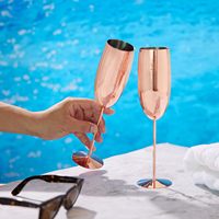 Verre à boisson luxueux Design élégant Métallique Champagne Cuivre Plaqué Verres Verre à vin et à boissons pour hôtels et bars
