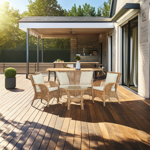 Sofá Modular de Ratán Trenzado CORDELLA, Conjunto de Sillones, Elegante y Cómodo para Sala de Estar, Apartamento, Villa, Hogar, Exterior - Product Image 4