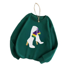 2025เสื้อสเวตเชิ้ตมาร์ดิกราส์ลาเวนเดอร์พร้อมเลื่อม100% ทำมือผ้าฝ้ายออกแบบตามสั่งผู้ผลิตในอินเดีย - Product Image 4