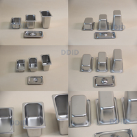 Peralatan Dapur Komersial Layanan Kustomisasi Beragam Panci 1/9 GN Stainless Steel Wadah Makanan Hotel
