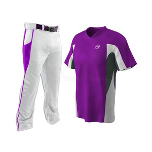 Uniforme de baseball 100% polyester, design personnalisé, haute qualité, logo personnalisé, nom de l'équipe, respirant, séchage rapide, tailles plus grandes, service OEM - Product Image 1