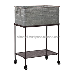Galvanized Champagne Bucket with Stand or Wine Cooler for indoor outdoor parties Customizable - Product Image 4
