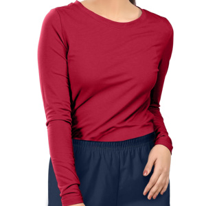 Nouveaux styles 2024 – Blouse infirmière personnalisable à manches longues et col rond pour femme, en jersey extensible et coupe ajustée, avec logo personnalisable, qualité supérieure - Product Image 4