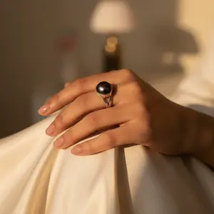 Anillo de Plata 925 con Perla para Mujer, Joyería con Piedras Preciosas - Product Image 1