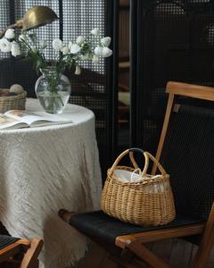 Cesta de Mimbre Hecha a Mano al por Mayor con Asas, Cesta de Almacenamiento de Mimbre Natural Ecológica para Almacenamiento y Decoración del Hogar - Product Image 3