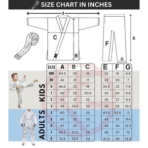 Uniforme de Karate con Panel de contraste para adultos, chaqueta de Karate con cuello en V, pantalones con cordón ajustable, ropa de artes marciales Unisex - Product Image 6