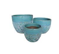 Meilleure vente poterie en argile verte émaillée fabriquée au Vietnam ornements de jardin en céramique et décorations d'extérieur pots de fleurs et jardinières