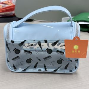 Fashion PVC Zipper <b>Cosmetic</b> Bag Soft Handle-Waterproof Multi-Purpose Travel Storage <b>Organizer</b> (Medium Capacity) - Product Image 3