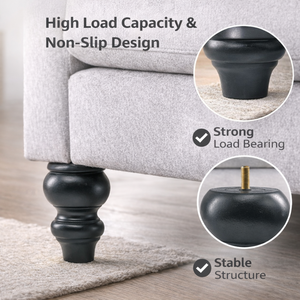 Patas Redondas Tradicionales de Madera Maciza para Sofá, Repuesto para Muebles de Sala de Estar, Silla, Cama, Gabinete, Personalizado OEM - Product Image 2