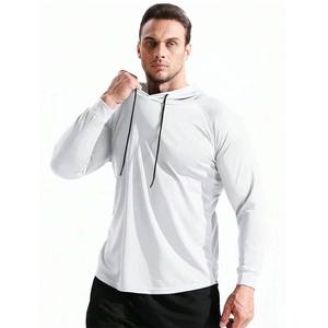 Camiseta Hombre Con Capucha Secado Rápido Manga Larga Deportiva Otoño-Invierno Camiseta Con Capucha - Product Image 1
